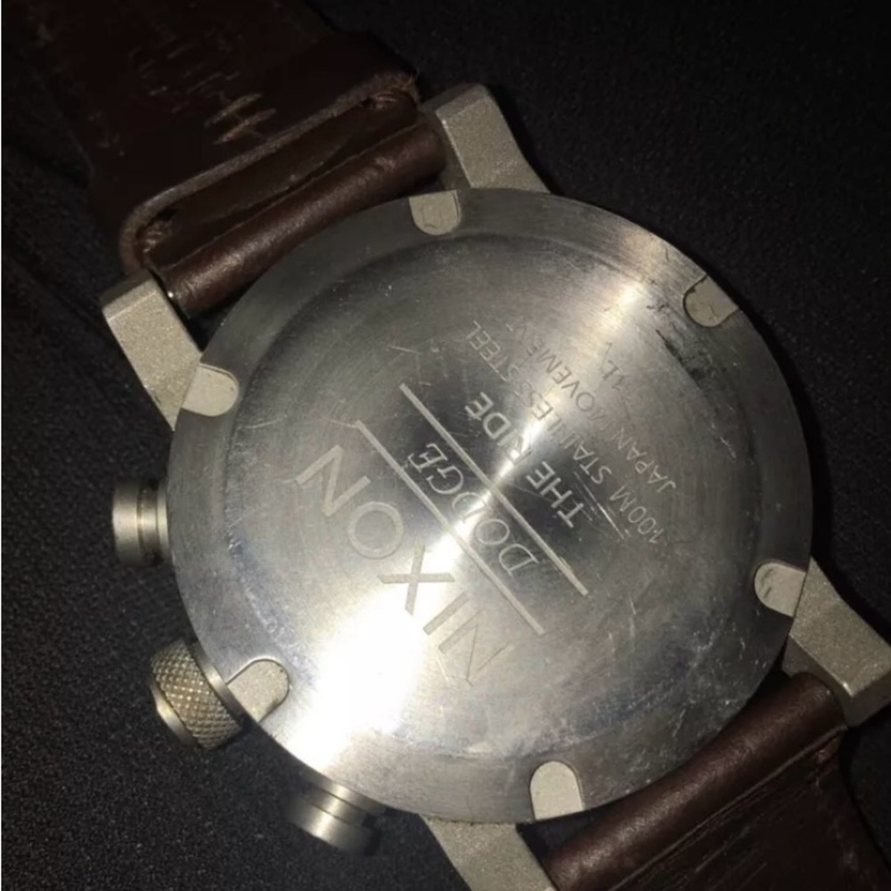 Nixon Silver and Brown Watch